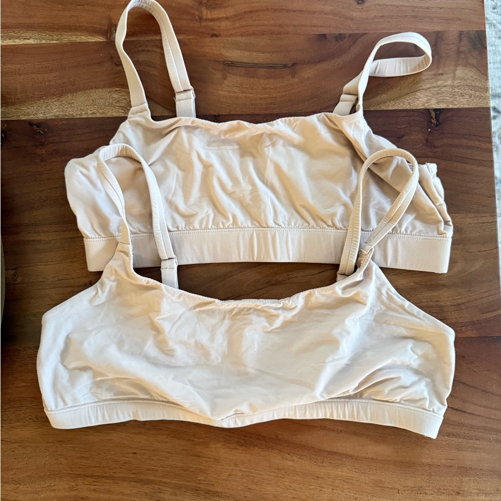 SKIMS- Fits Everybody Cream Bralette Set- size XL and 2XL